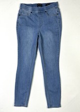 Susan Graver Jeans Women's 4 Skinny Denim Pull-On Blue Stretch