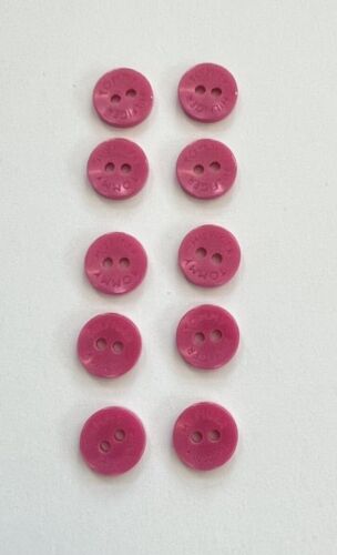 10 x 10 mm Tommy Hilfiger rose 2 trous boutons couture/tricot/artisanat - Photo 1/3