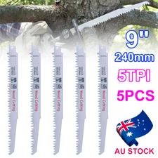 5X 5TPI 240mm Reciprocating Saw Blade Tree PRUNING ROOT Cutting HEAVY DUTY THICK