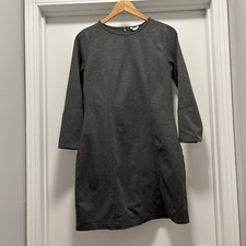 J Crew Factory  Womens Dress Size 8 Gray Long Sleeve Bodycon Round Neck