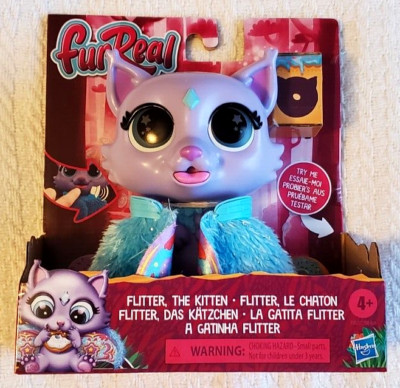 FurReal Flitter The Kitten Interactive Feeding Toy With Lights And Sounds Purple