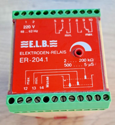 E.L.B. ER-204.1 Elektrodenrelais  220V 40/62Hz VAC