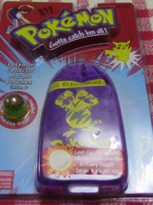 10 Pokemon Murmeln in Verpackung geöffnet nie benutzt #125 Electabuzz Tasche