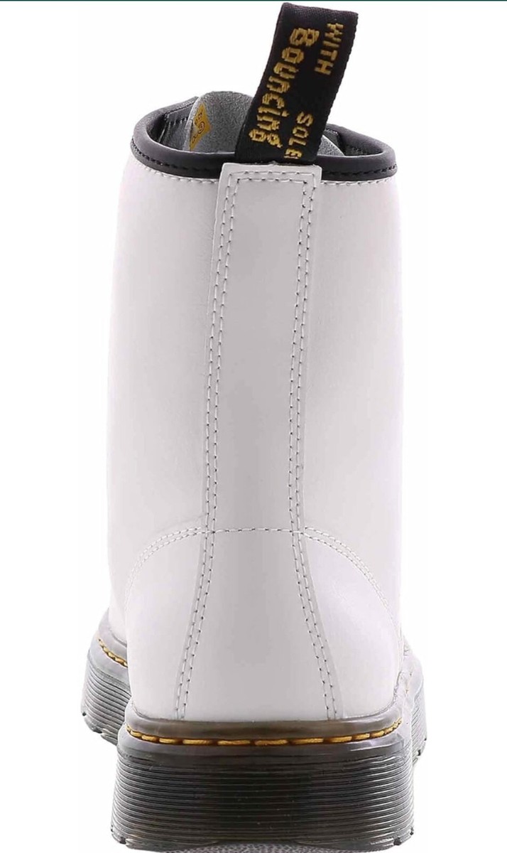 Dr. Martens Zavala Combat Boots White Leather Lace Up Size 9  display picture 1