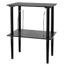 Victrola Wood Record Player Stand and Vinyl Holder - Black