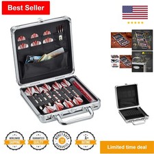 Dart Carrying Case - Aluminum, Holds 9 Darts, Flight Saving Space 8 Pockets