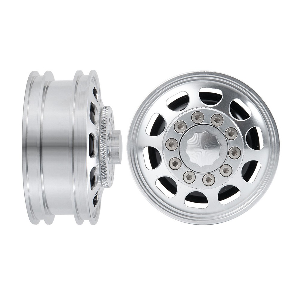 1/2/4PCS CNC Front/Rear Wheel Rims Hubs for Tamiya 1:14 Tractor Trailer ...