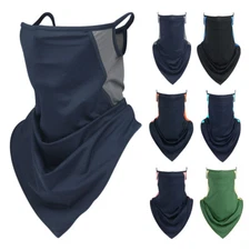 Face Mask Neck Gaiter Bandana Cover Scarf with Loops Ear Breathable UV Headwear