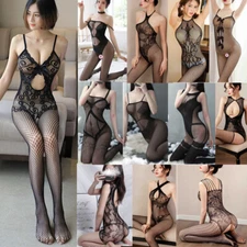 sexy-lingerie For Women Bodysuit Fishnet Body Stocking Nightwear Sleepwear Gift
