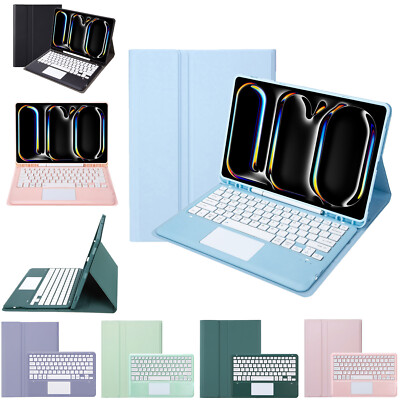 Touch Keyboard Case Cover With Pen Pencil Holder For iPad Pro