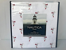 NAUTICA HOME FULL 4PC PRINTED SHEET SET ULTRA SOFT EASY CARE WRINKLE RESISTENT