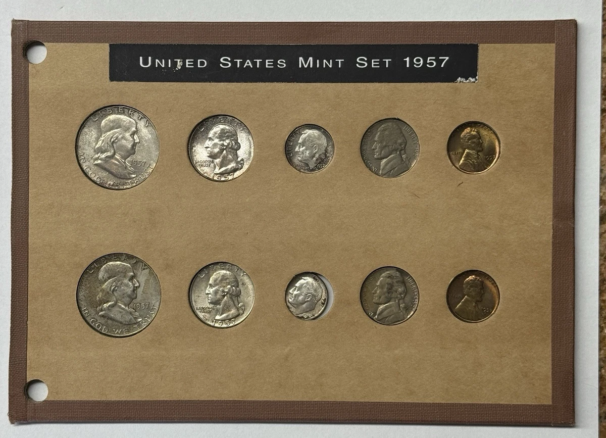 セット 20セント 50セント 1セント U.S. Mint Silver 1957 US Coin Mint Sets for sale | eBay