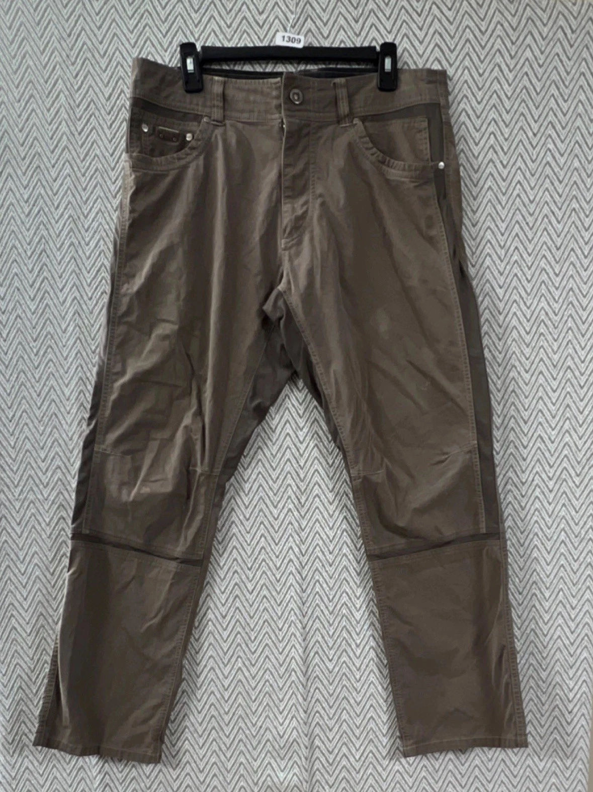 Kuhl Radikl Men's Brown Hiking Work Pants 34x30 Straight Leg Stretch Style# 5109