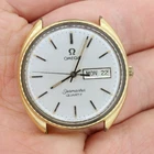 Omega Seamaster 196.0105 Silver Dial Cal 1345 Quartz Gold Plated Vintage Watch