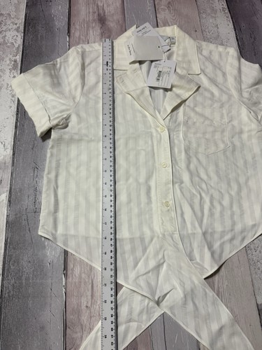 & Other Stories Women's Top UK 8 Cream Lyocell Modal with Polyester Cropped X1 - Picture 7 of 12