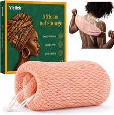 Yiclick African Net Sponge Authentic with 1 Count Pack of 1 , Light Pink