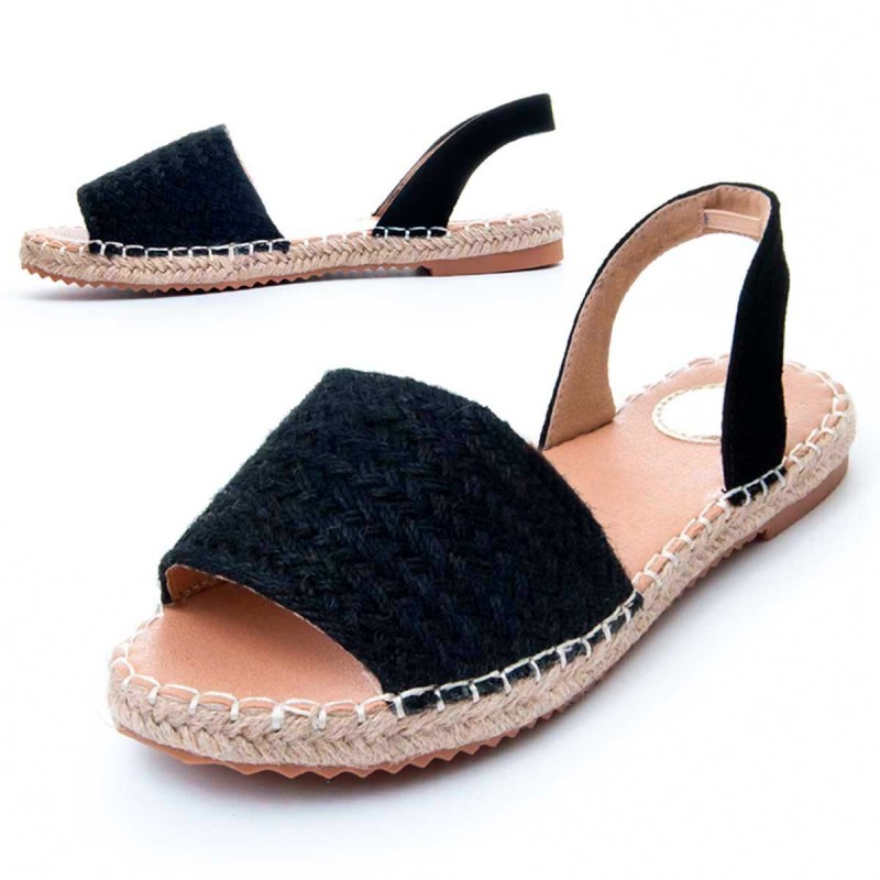 Sandalia Plana Yute Para Mujer. Montevita Yuttan4