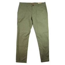Weatherproof Vintage Chino Pants Mens 38x32 Green Sage Slim Straight Stretch NEW