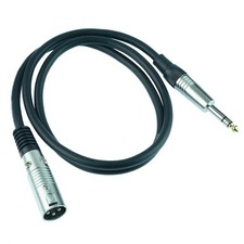 2m 6.35mm Stereo Jack Plug to XLR Male plug Audio Lead