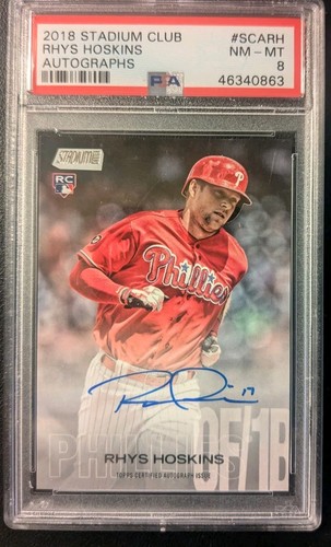Rhys Hoskins #SCA-RH 2018 Stadium Club Autographs card