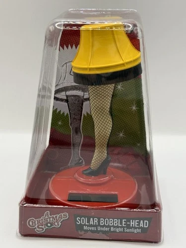 A Christmas Story Leg Lamp Solar Bobblehead by RUZ Toy Lamp Shade Rocks Bobbler