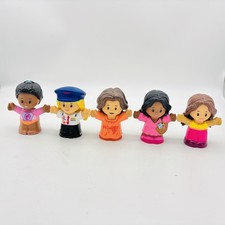 Fisher Price Little People BARBIE Figures Girl Lot Of 5 Pilot Swim Pajamas