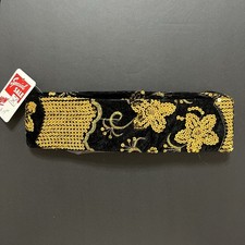 Woven African Kuffi Hat Black Gold Made In Ghana New