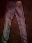 Purple Men’s Light Wash Distressed Skinny Jeans Slim Fit Mid Rise 5-Pocket — photo 4