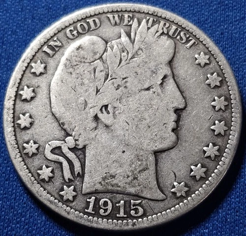 A 1915-D BARBER HALF DOLLAR ~ NICE PARTIAL VISIBLE LIBERTY