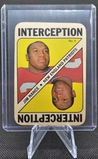 1971 Topps Game Cards Insert #5 Jim Nance New England Patriots Interception 