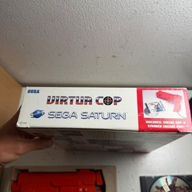 Virtua Cop 1 Or 2 Sega Saturn, 1995 Complete Big Box With Stun Gun Controller
