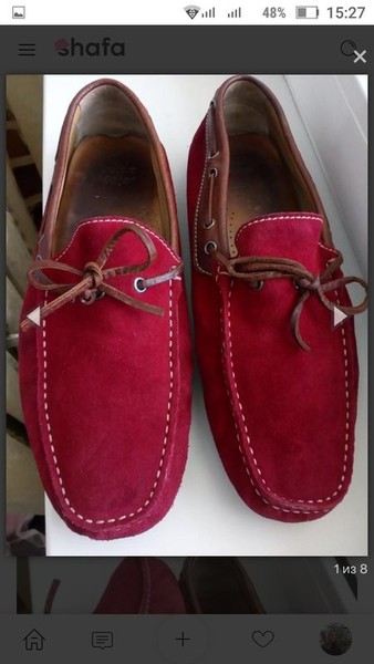 Men Luisa Spagnoli Loafers Burgundy Leather 43