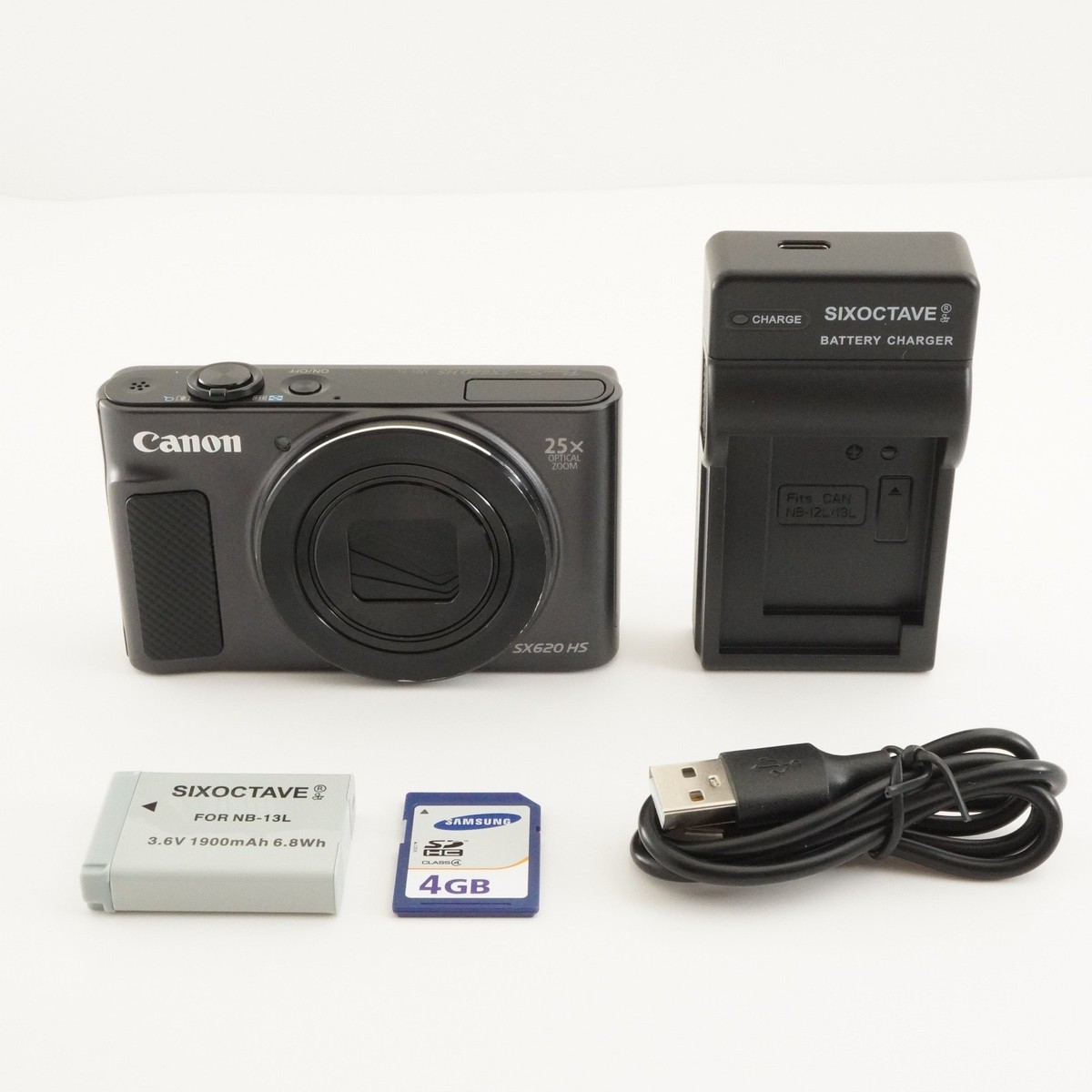 Canon PowerShot SX620 HS Black With 4GB SDHC Card from Japan #7204