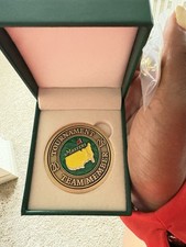 Masters Tournament 2026 Team Member Medal Green Gold Golf Souvenir