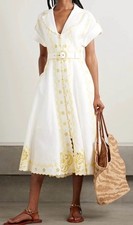NEW W/TAGS- ZIMMERMANN Lucky Embroidered Midi Dress Size 1 Aus 10 US 6 RRP $1150
