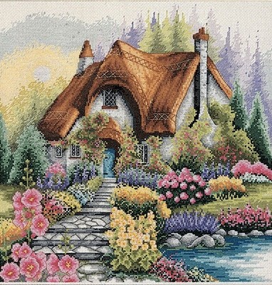 Anker gezähltes Kreuzstich-Set am See Landhaus