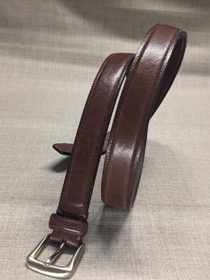 vintage SAKS FIFTH AVENUE dress belt 40 italian leather FULL GRAIN brown  cowhide | eBay