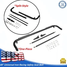 NEW 49" Universal Steel Racing Safety Seats Belt Chassis Roll Harness Bar Rod US