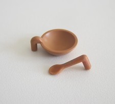 PLAYMOBIL (A2284) PIRATES - Ecuelle & Cuillère Marron Marine Anglaise 3546