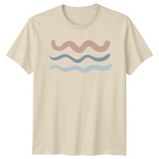 Weich Pastell Ozean Wellen T-Shirt Abstrakt Wellen Ozean Geburtstag Geschenk