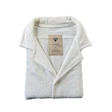 OAS White Terrycloth Heavy S/S Beach Button Front Size XL MINT 