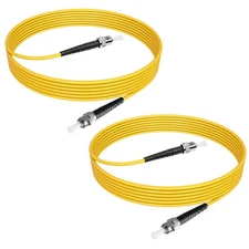 2M ST to ST Fiber Patch Cable Single Mode Fiber Straight Tip Connector Simple...