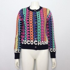 CHANEL Cocoe Multi Logo High Neck Women's Cardigan P71615 152898551