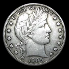 1909 Barber Half Dollar Silver ---- Nice Coin ---- #PP648