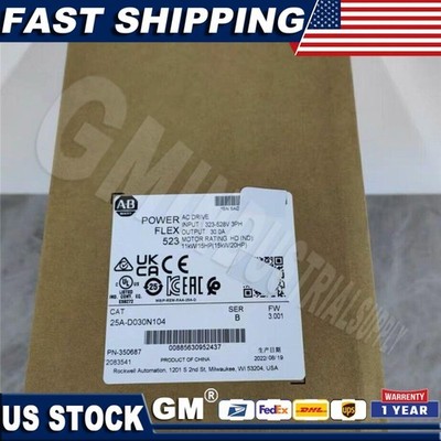 New AB 25A-D030N104 PowerFlex 523 15kW (20Hp) AC Drive 25AD030N104 US Free Tax