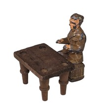 B151 B151a Barclay Toy Soldier Typist Table Vintage Dimestore Antique Military