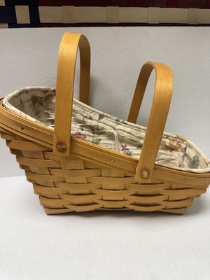 Longaberger 2001 Medium Vegetable Basket Set - Botanical Fields