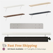 Radiator Shelf with Foil Insulation - MDF Wooden No Drill Shelves with Brackets