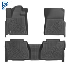 3pcs Tpe Floor Mats Liners For Toyota Tundra Double Cab Crewmax 2007-2011 Blk