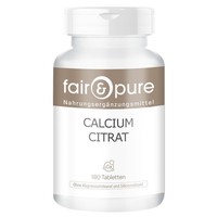 Calciumcitrat - 180 Tabletten, 300 Mg Calcium Pro Tablette, Vegan | Fair & Pure